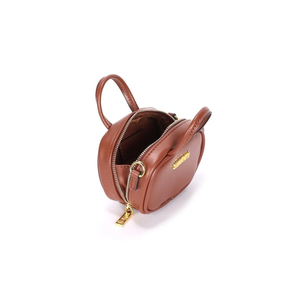 Mini Bag Soft Marrom Alça Transversal - vista 3 de 4