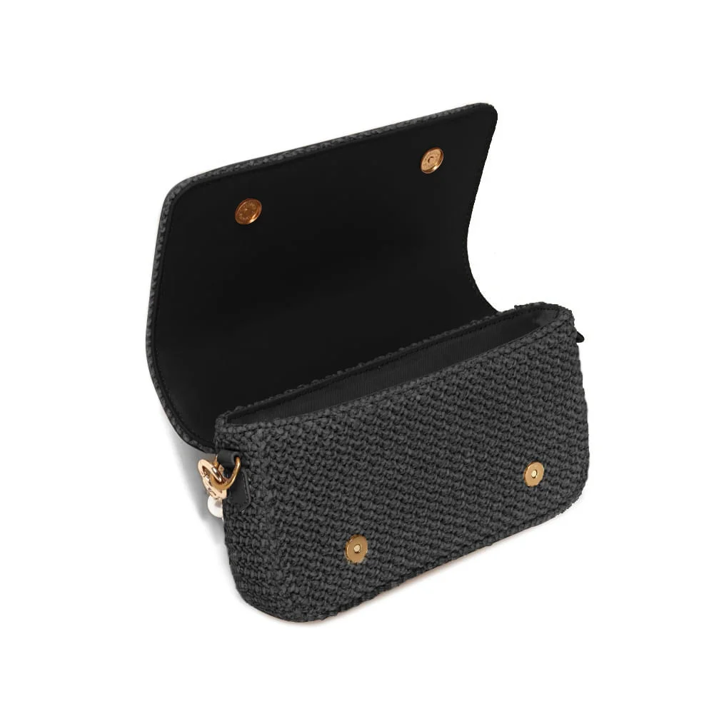 Bolsa P Tramado Preto - vista 3 de 3