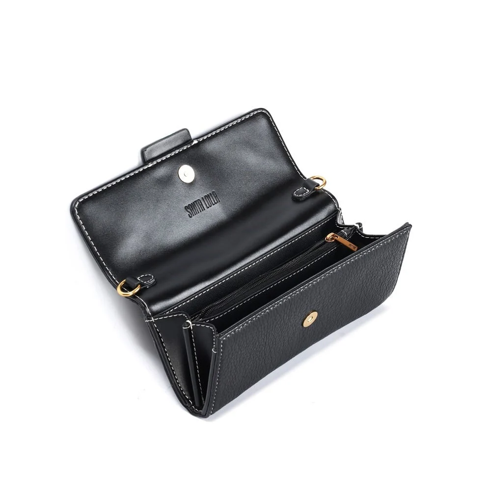 Bolsa Carteira Floater Preto Alça de Ombro - vista 3 de 3
