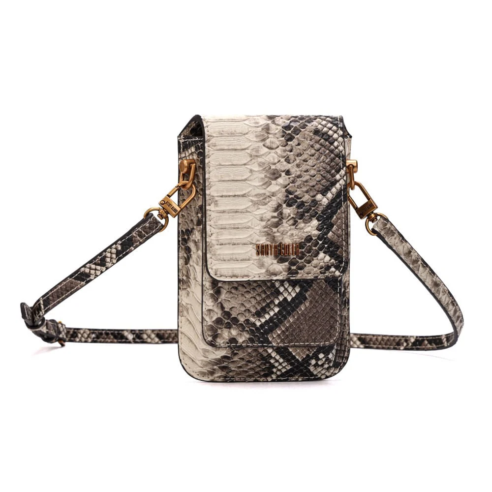 Bolsa Porta Celular Animal Print Estampa Cobra Alça Transversal - vista 2 de 7