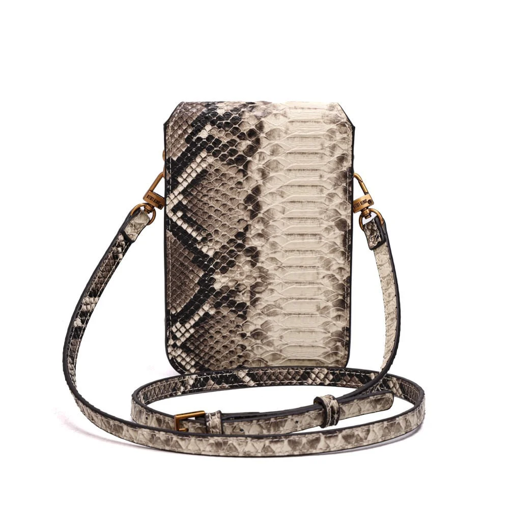 Bolsa Porta Celular Animal Print Estampa Cobra Alça Transversal - vista 5 de 7