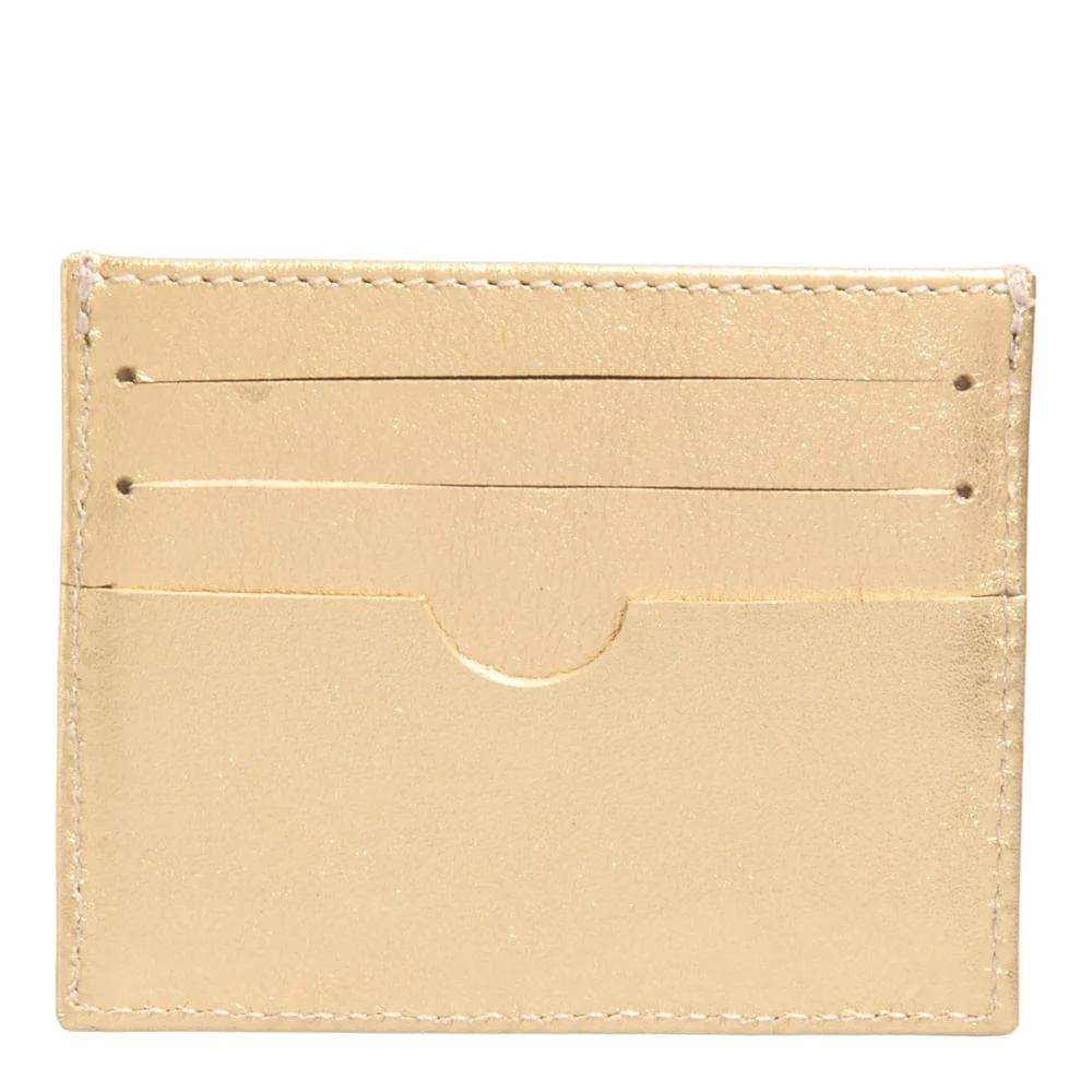 Porta Cartão Couro Soft Ouro - vista 2 de 4