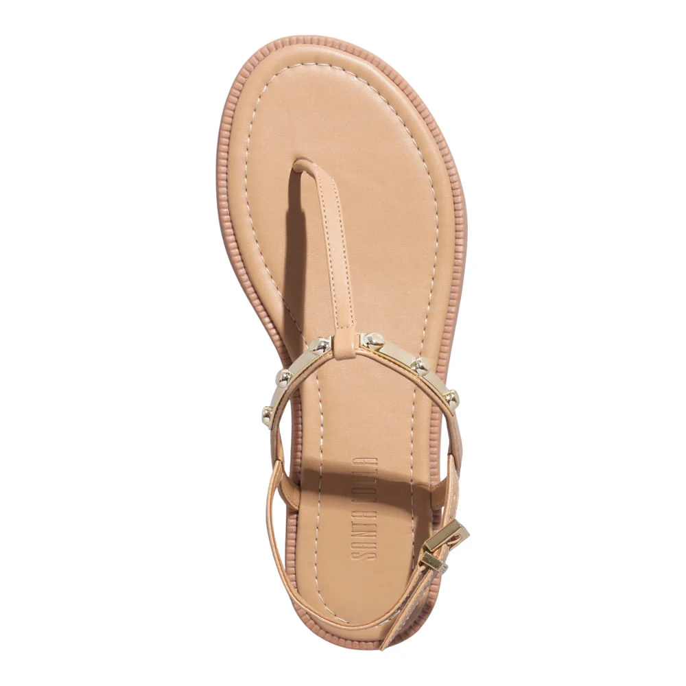 Rasteira Napa Soft Palha - vista 4 de 4
