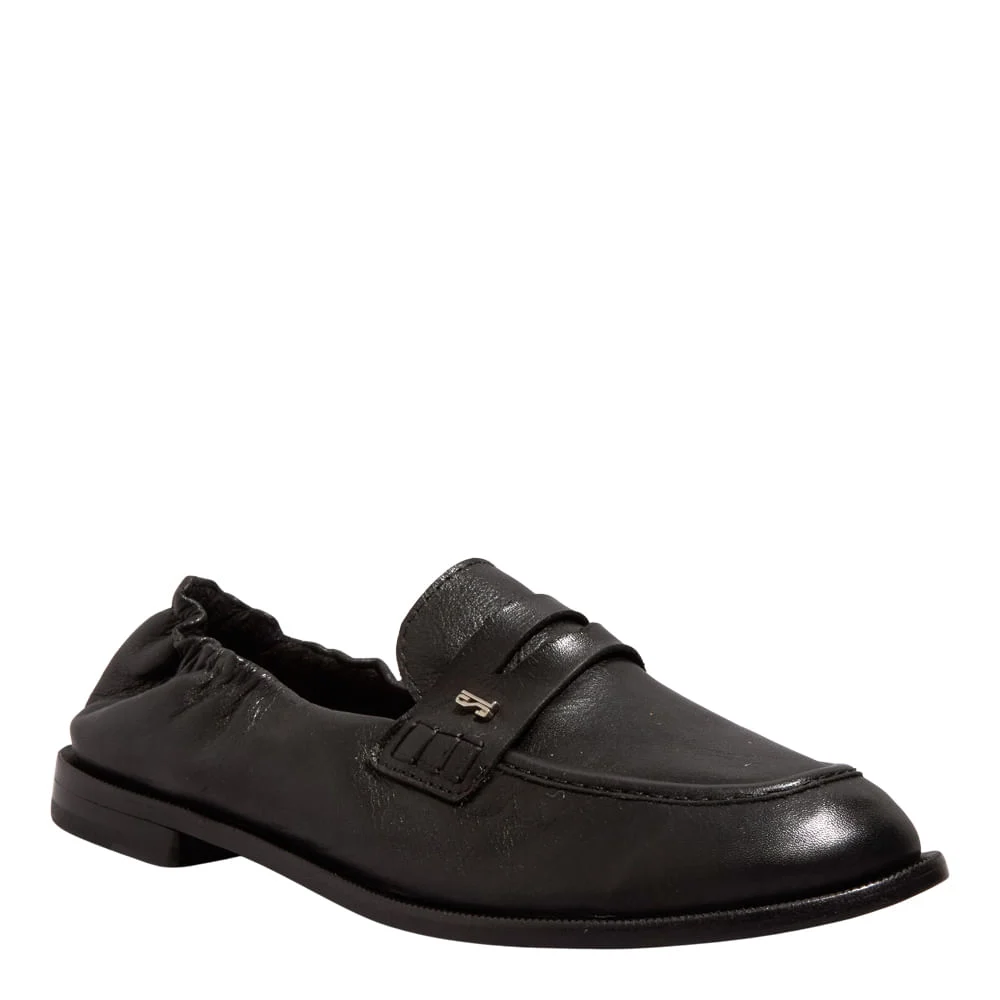 Mocassim Couro Uruguaio Preto Franzido - vista 2 de 4
