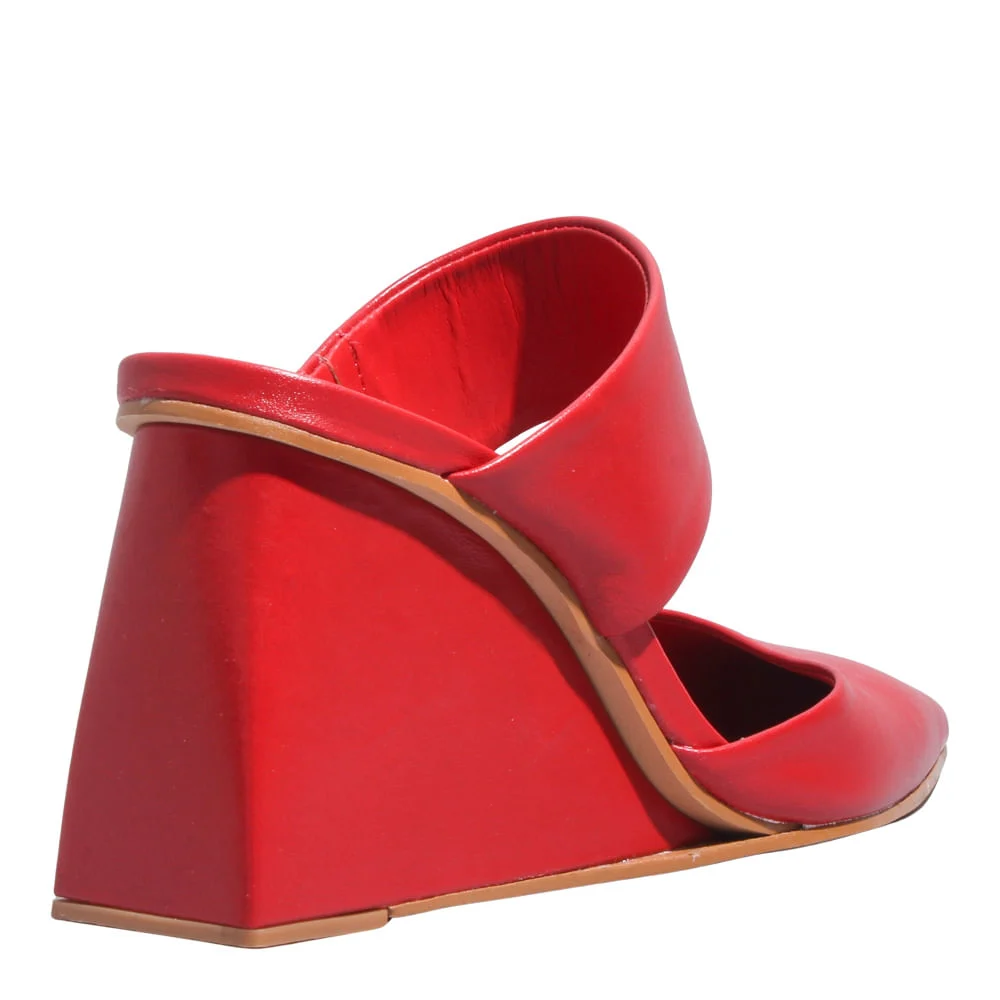 Mule Couro Confort Pepper Red - vista 3 de 4