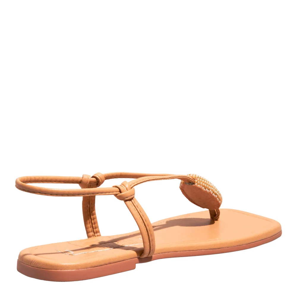 Rasteira Napa Soft Palha - vista 2 de 3