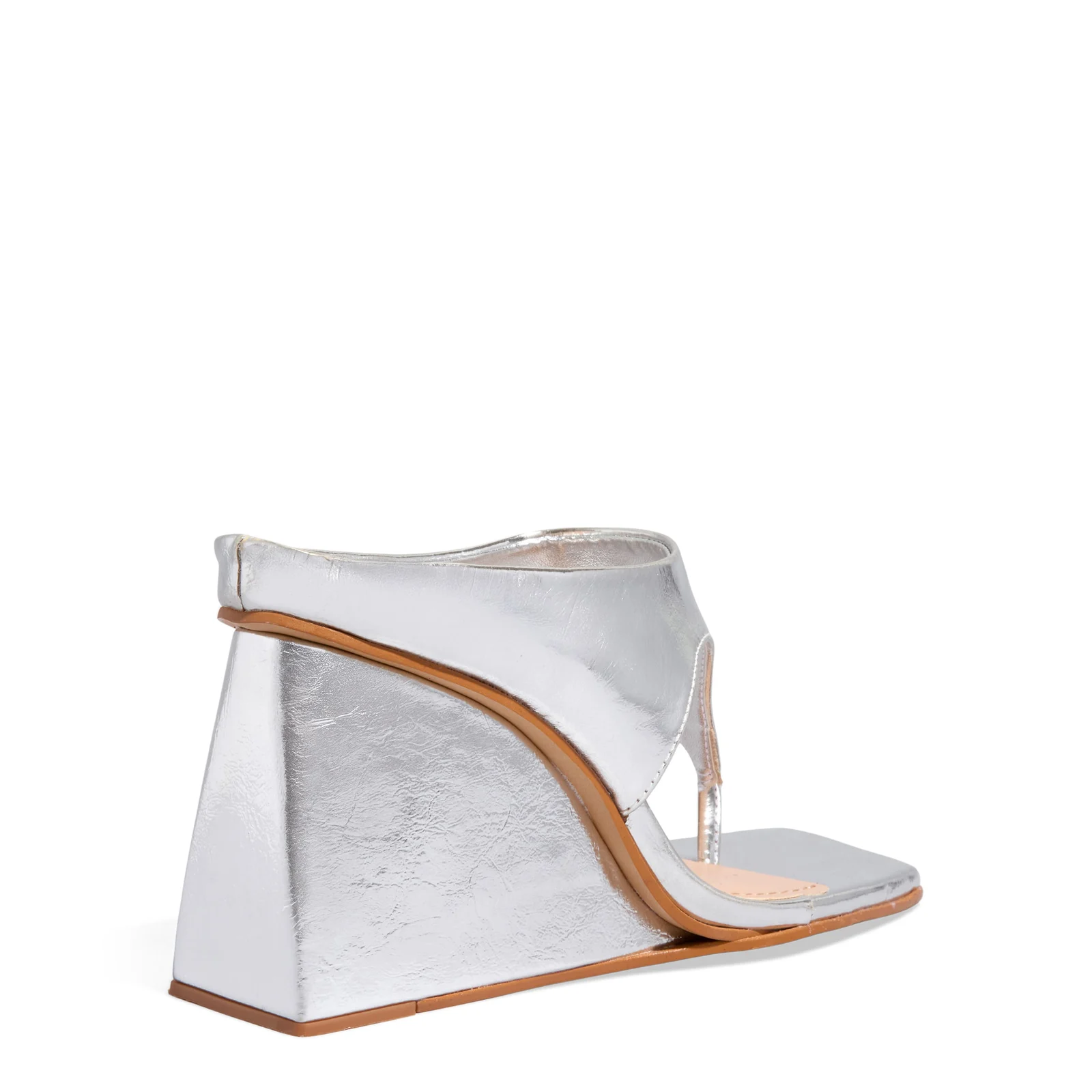 Mule thong prata metalizado bico quadrado - vista 6 de 6