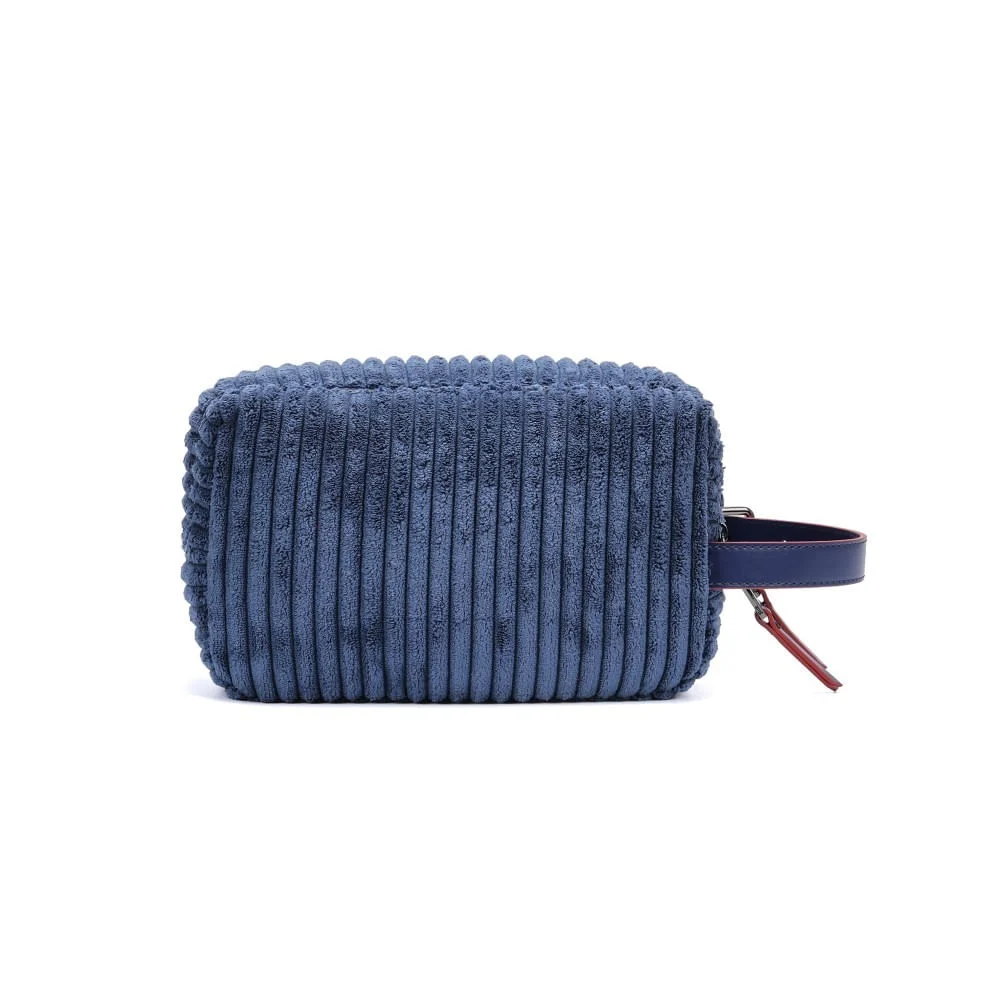 Necessaire Atoalhado Azul Navy Alça De Mão - vista 3 de 5