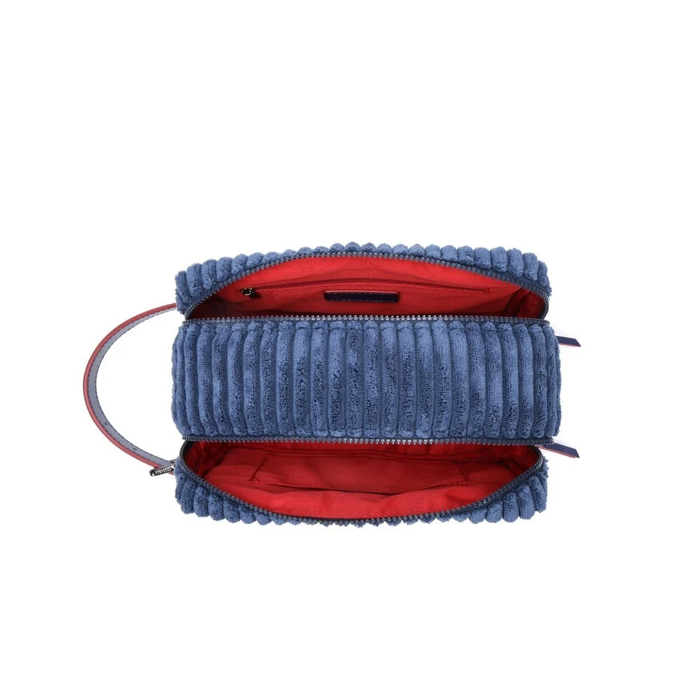 Necessaire Atoalhado Azul Navy Alça De Mão - vista 5 de 5
