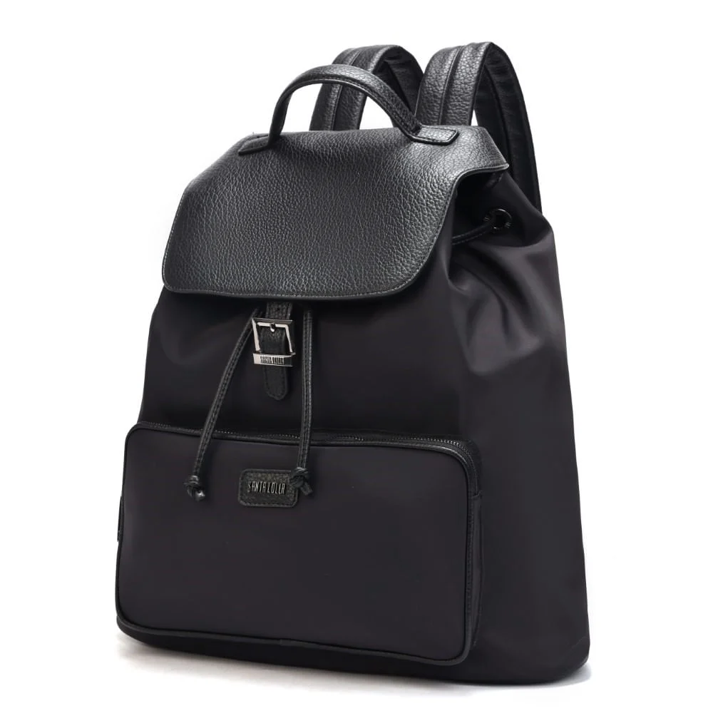 Mochila Grande Nylon Preta - vista 3 de 7