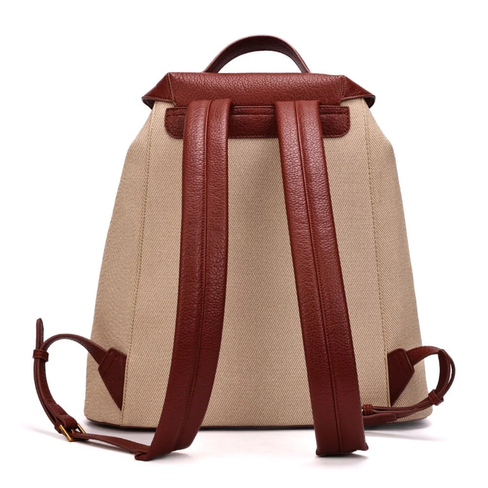 Mochila Tramado Bege E Marrom - vista 5 de 7