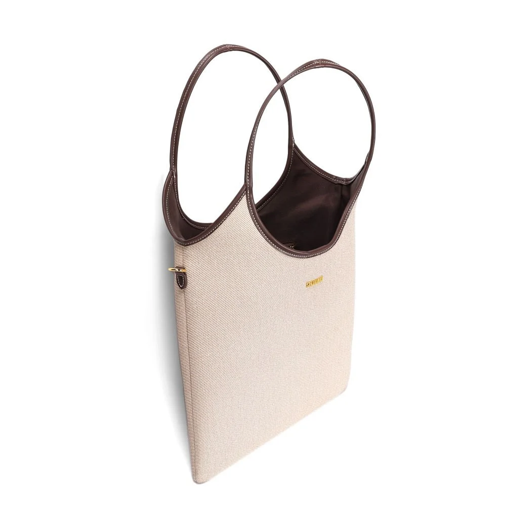 Bolsa Shopper Canvas Alça Dupla Off White - vista 3 de 3