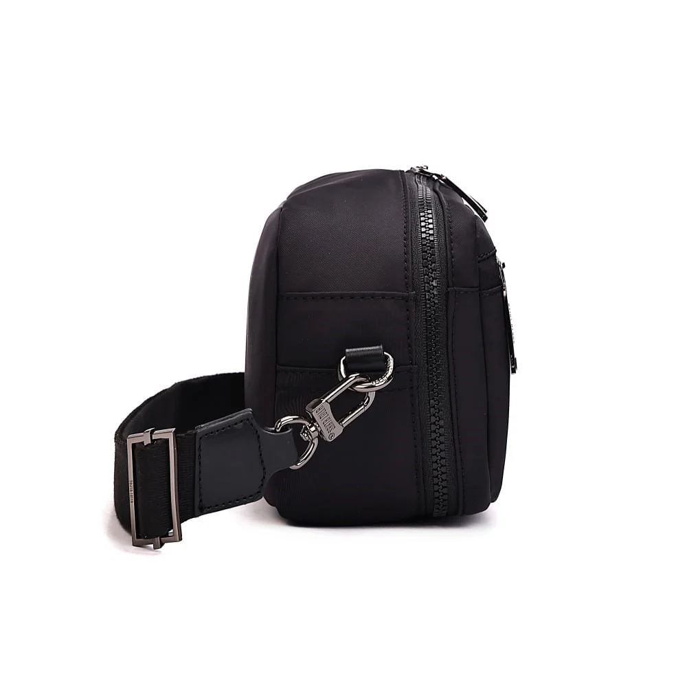 Bolsa Pochete Nylon Preto Alça Gorgurão - vista 4 de 7