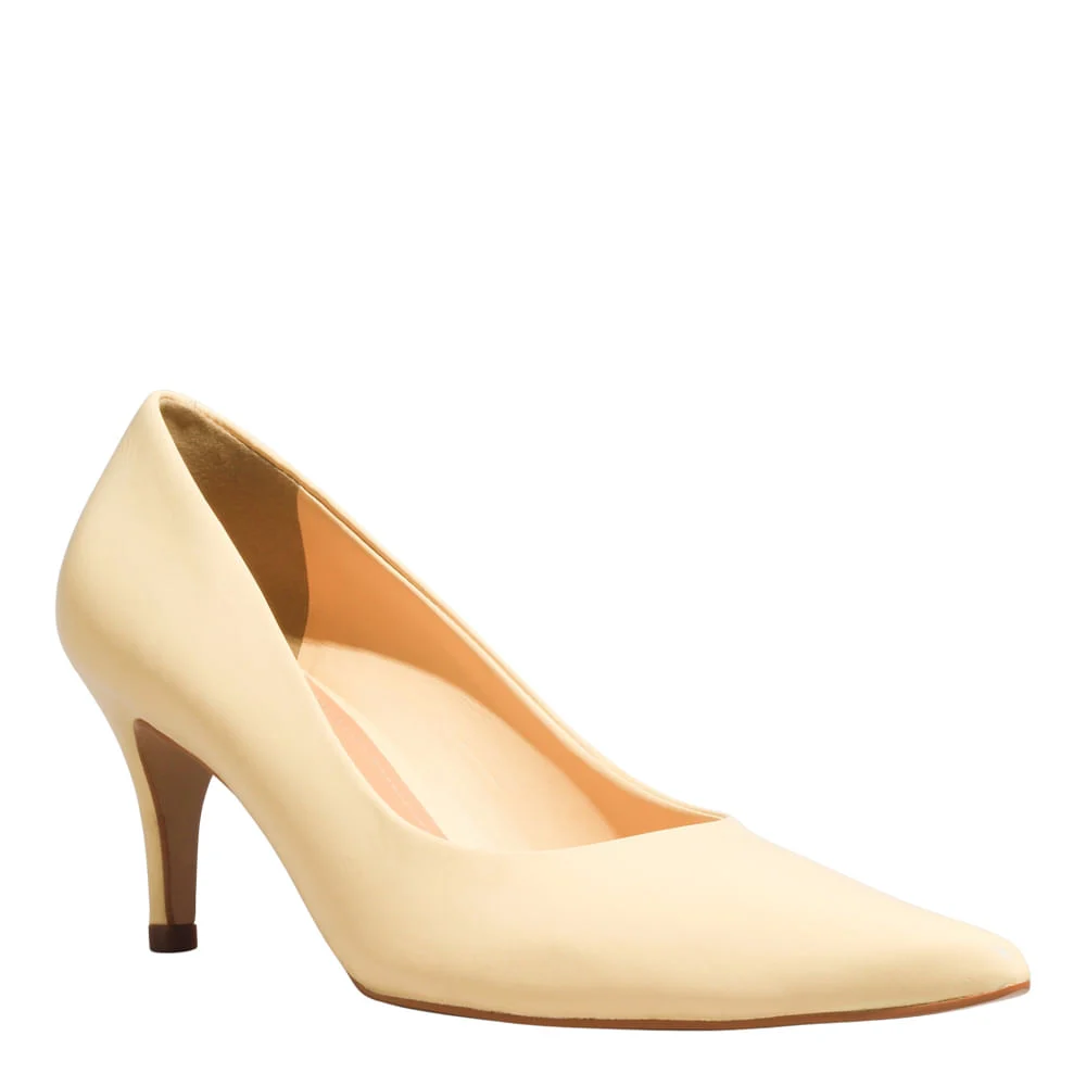 Scarpin Couro Nobre Soft Buttercream - vista 2 de 3