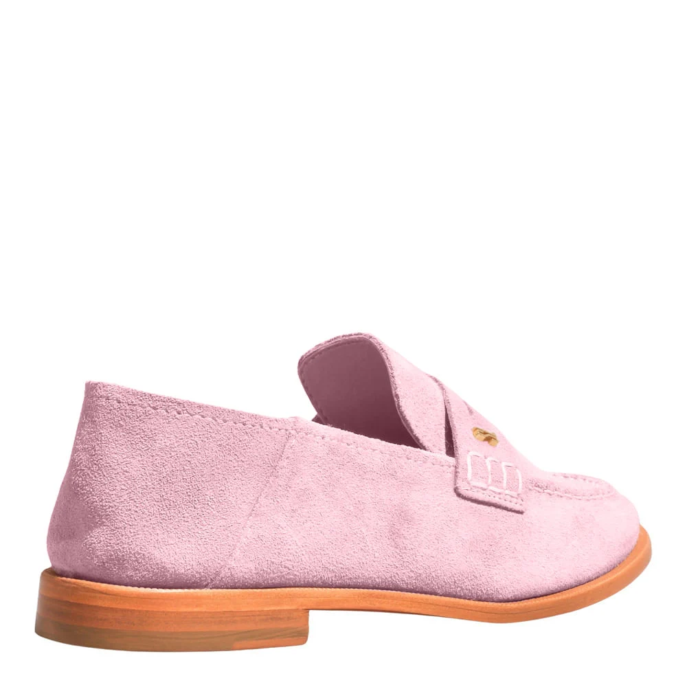 Mocassim Couro Camurça Baby Pink - vista 3 de 4