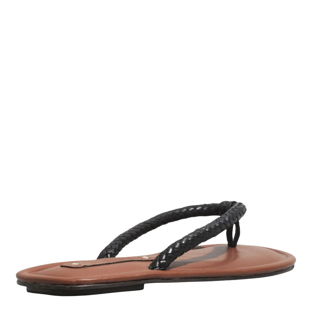 Rasteira Napa Soft Preto - vista 3 de 4