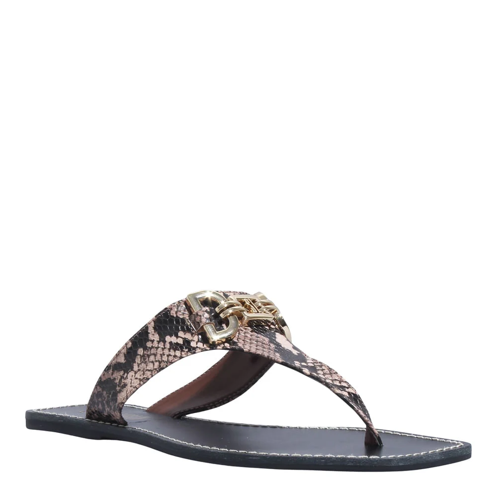 Rasteira Suede Animal Print Cobra - vista 2 de 5