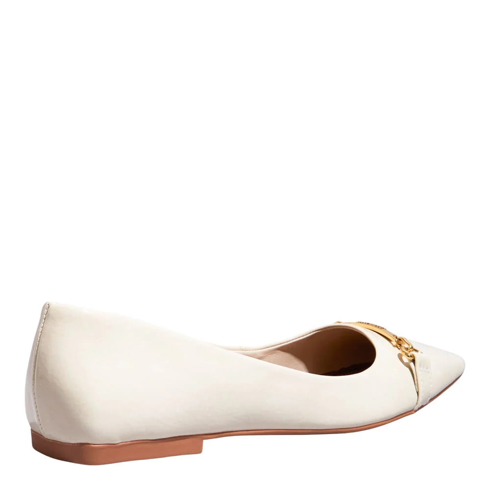 Sapatilha Verniz Glossy Off White - vista 3 de 5
