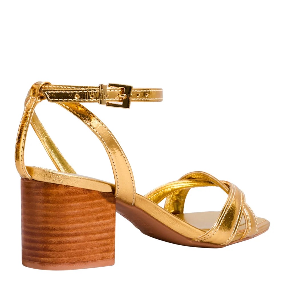 Sandália Couro Metallic Balla Ouro - vista 4 de 4