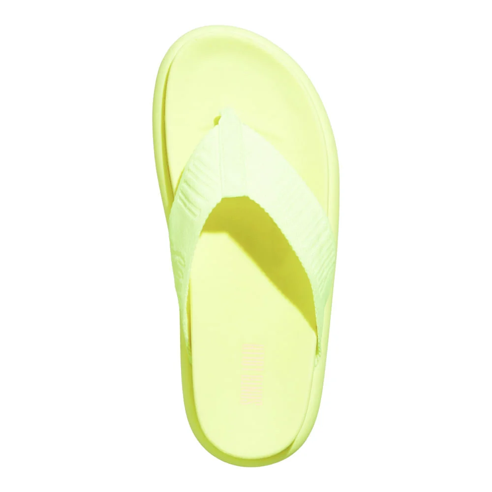 Chinelo Plataforma Borracha Amarelo Fluor - vista 4 de 4