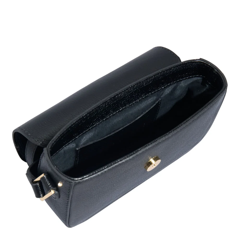 Bolsa P Couro Floater Preto - vista 3 de 3