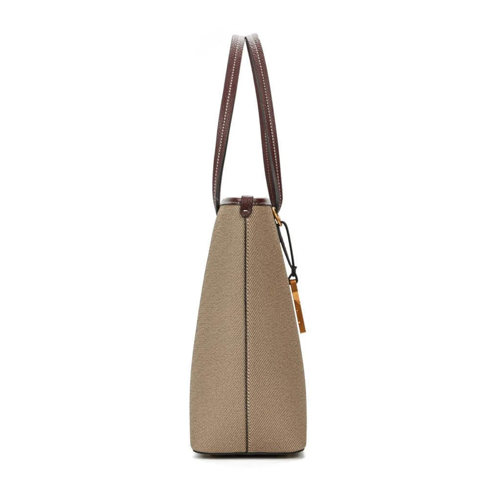Bolsa Shopper Canvas Bege Escuro - vista 4 de 7