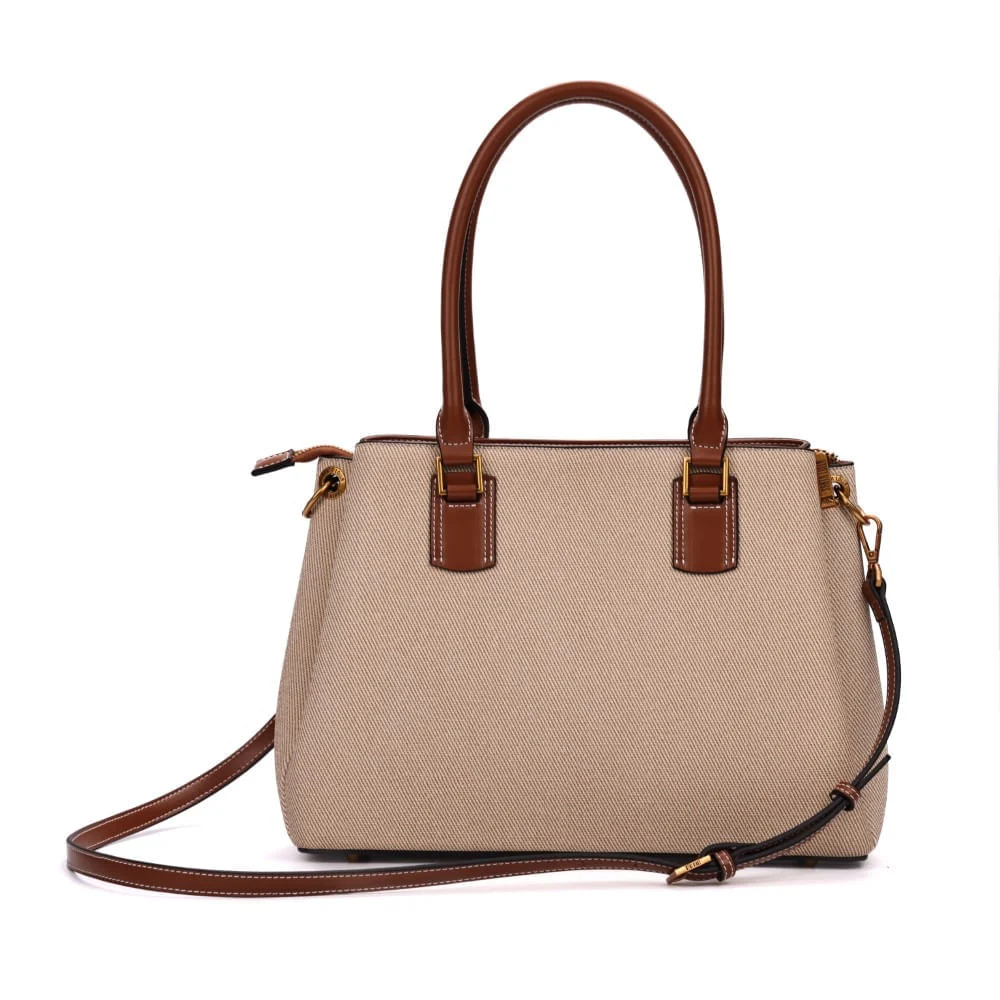 Bolsa Tote Bag Canvas Bege Fog Alça Transversal - vista 7 de 7
