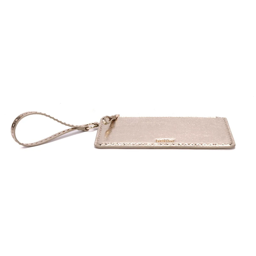 Clutch Metalizada Alça De Mão Dourada - vista 5 de 6