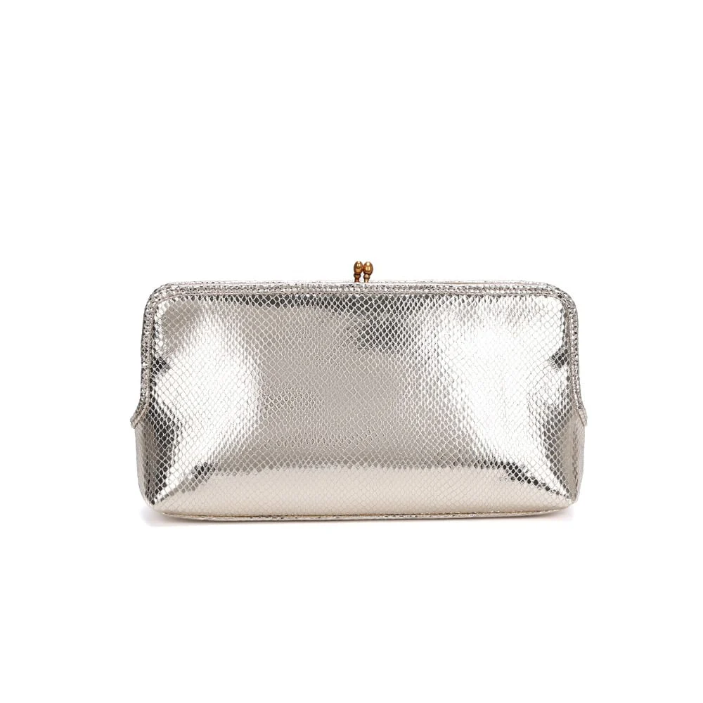 Clutch De Mão Metalizada Dourada - vista 3 de 5