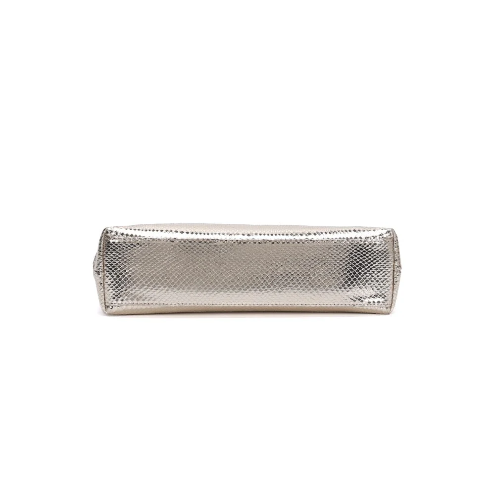 Clutch De Mão Metalizada Dourada - vista 4 de 5