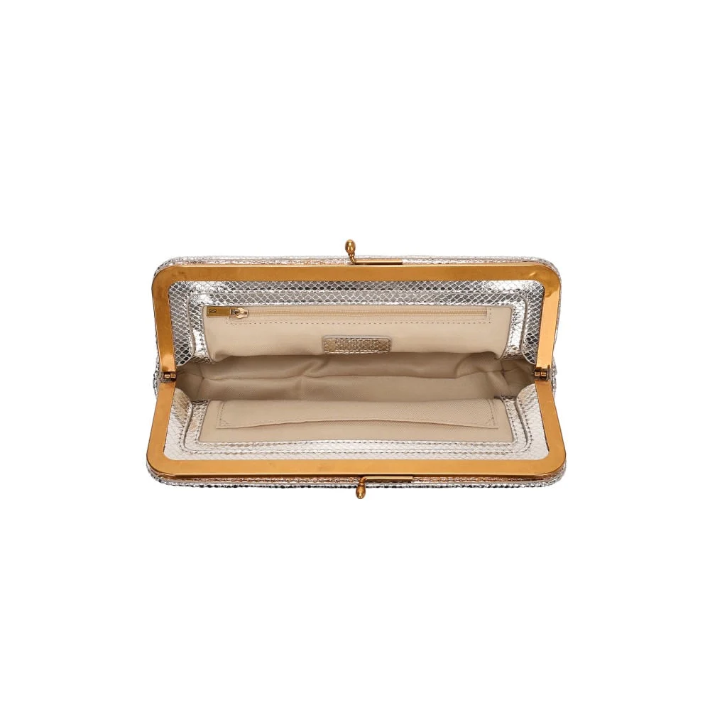 Clutch De Mão Metalizada Dourada - vista 5 de 5