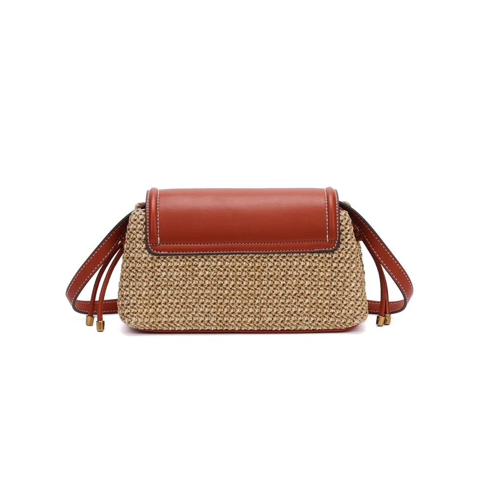 Bolsa Tramado Marrom Transversal - vista 3 de 5