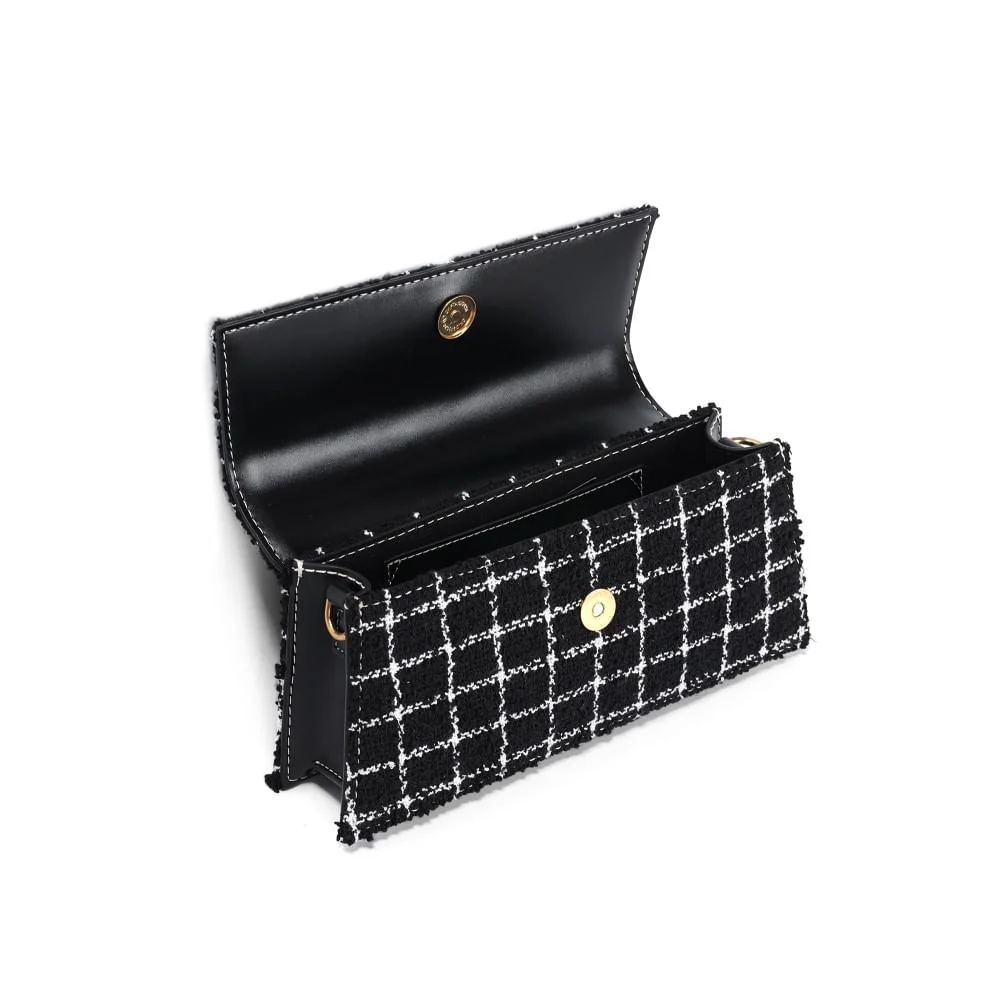 Bolsa P Tramado Preto - vista 3 de 3