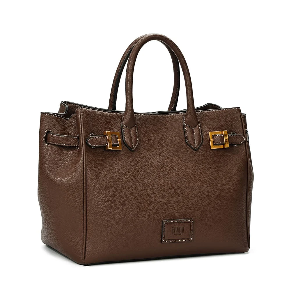 Bolsa Tote Grande Floater Marrom Dark Cocoa Alça de Ombro - vista 2 de 7