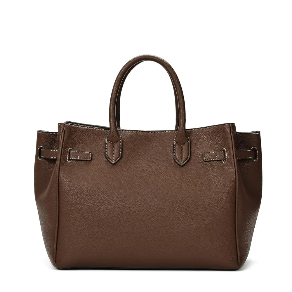 Bolsa Tote Grande Floater Marrom Dark Cocoa Alça de Ombro - vista 5 de 7