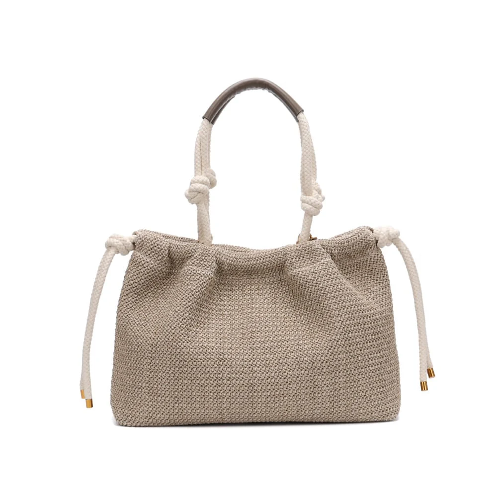Bolsa Shopper Palha Grande Cinza Fog - vista 3 de 5