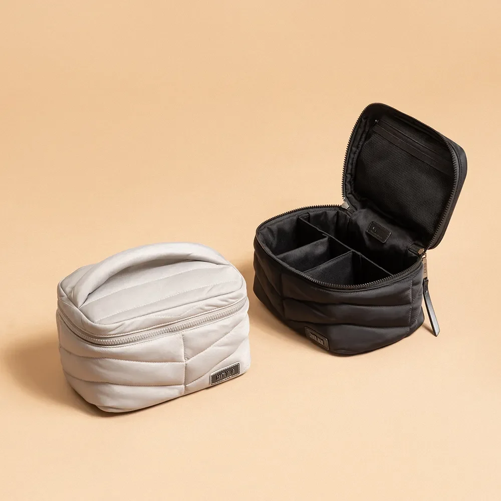 Necessaire Frasqueira Nylon Cinza Fog - vista 6 de 6