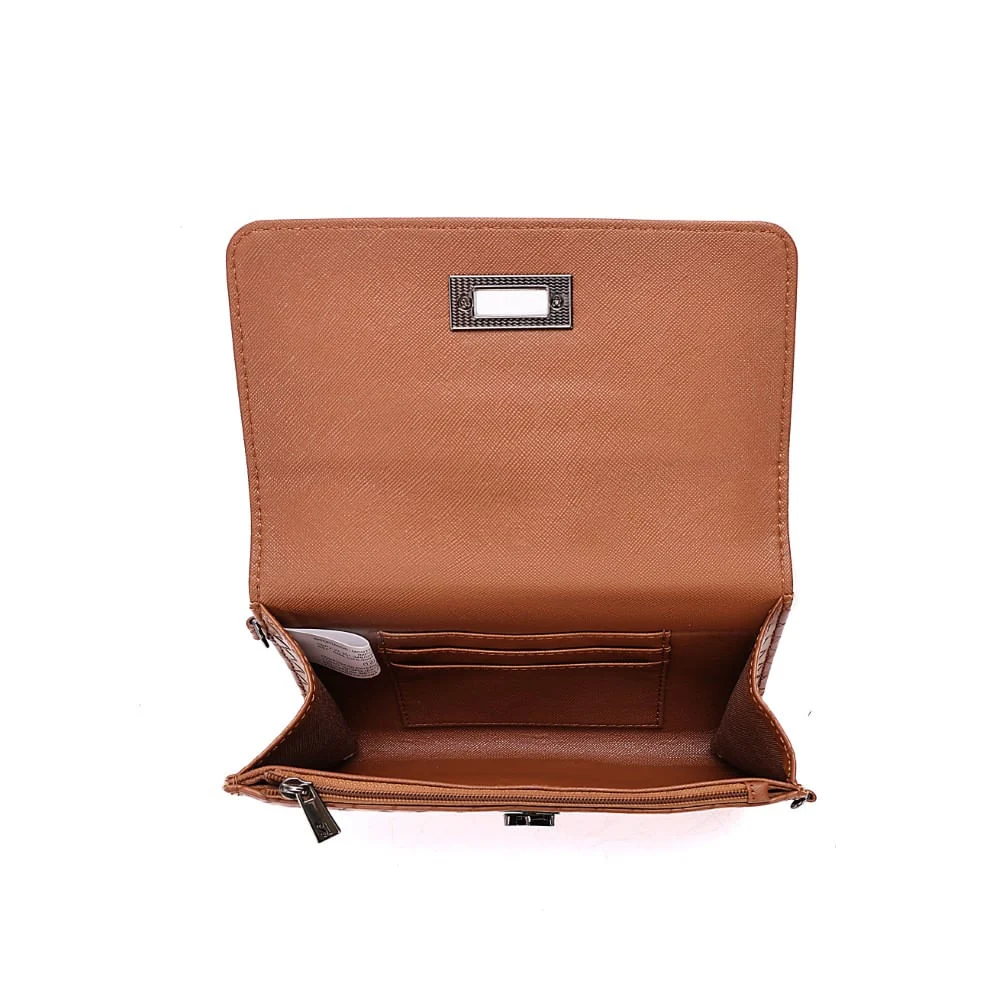 Bolsa Carteira Alça Transversal Soft Marrom Camelo - vista 7 de 7