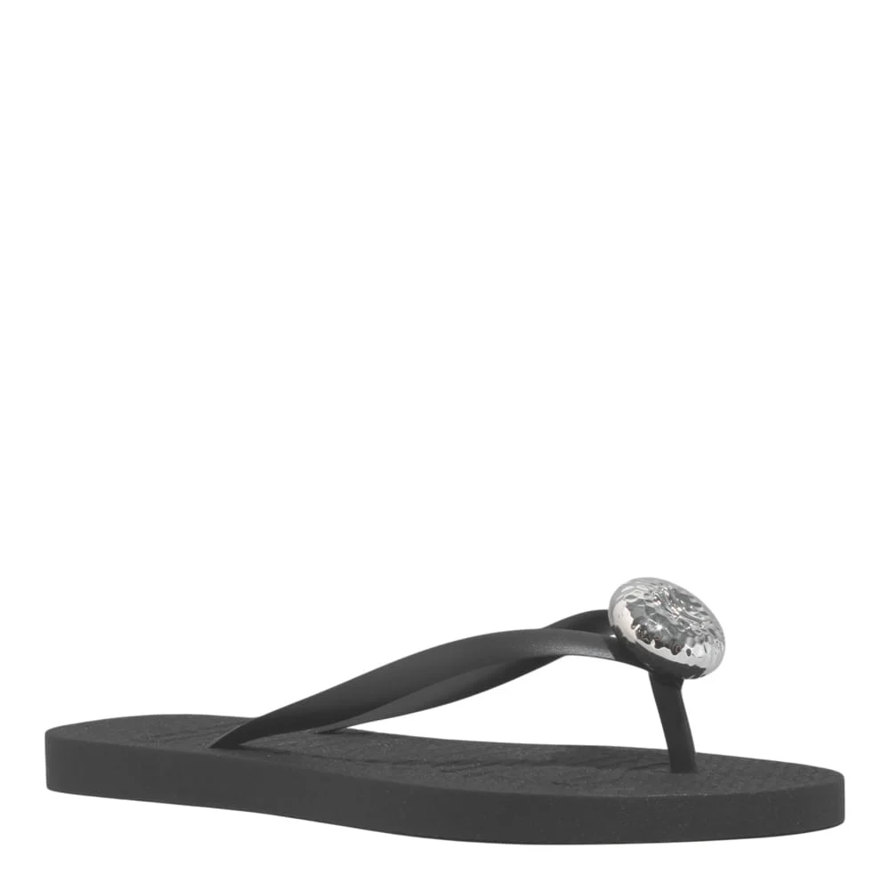 Chinelo Flip Flop Borracha Preto Brilho - vista 2 de 6