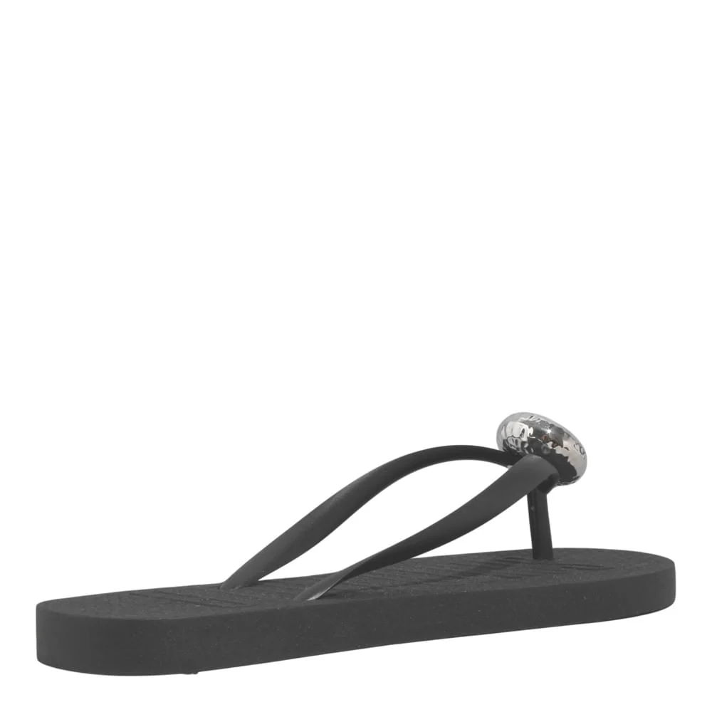 Chinelo Flip Flop Borracha Preto Brilho - vista 3 de 6