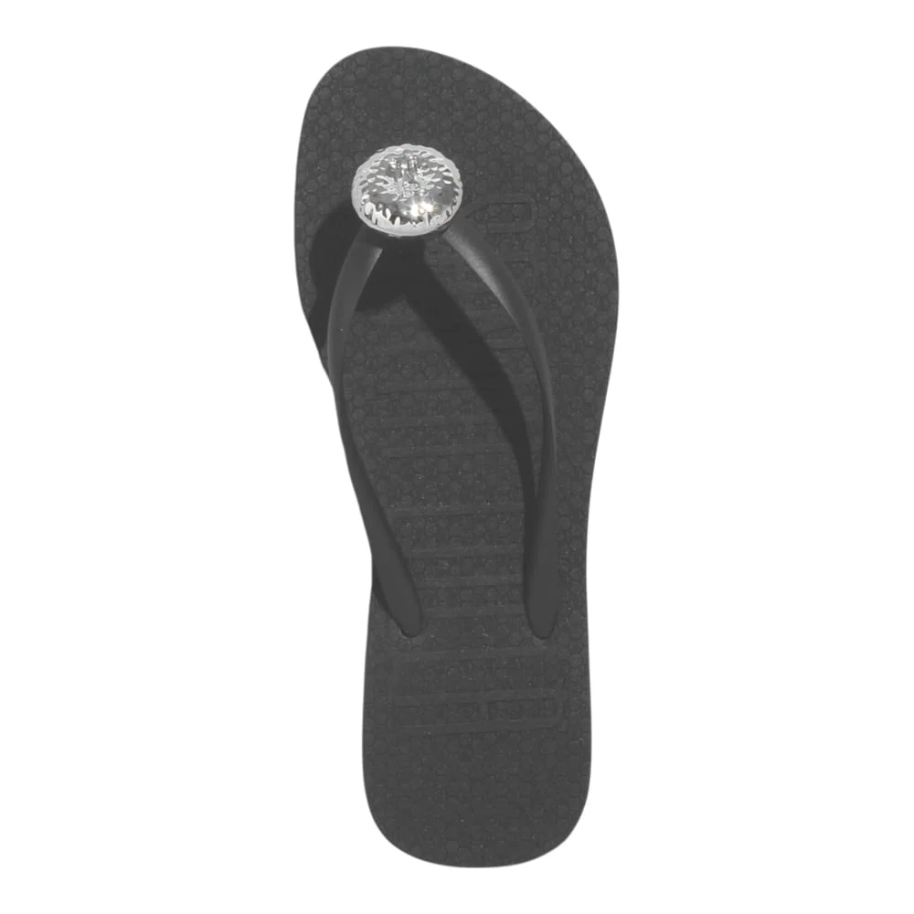 Chinelo Flip Flop Borracha Preto Brilho - vista 4 de 6