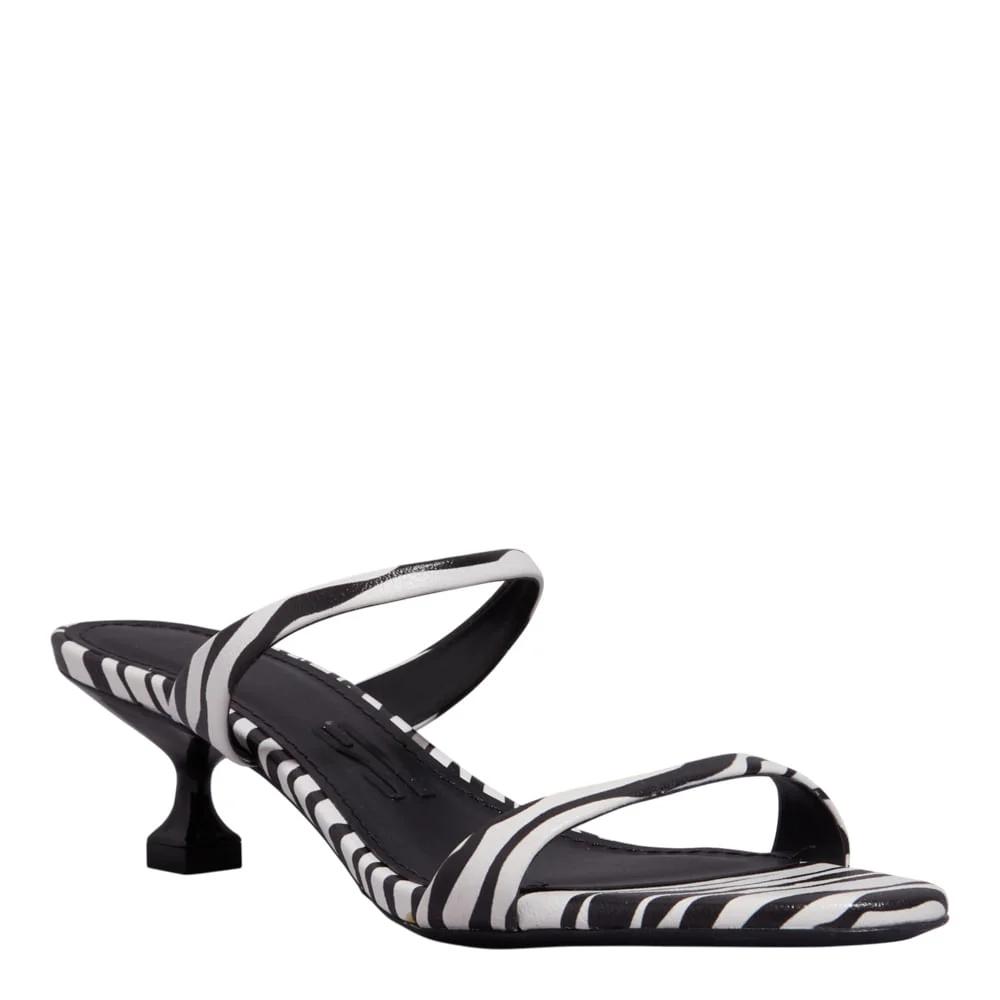 Mule Napa Salto Taça Animal Print Zebra - vista 2 de 3
