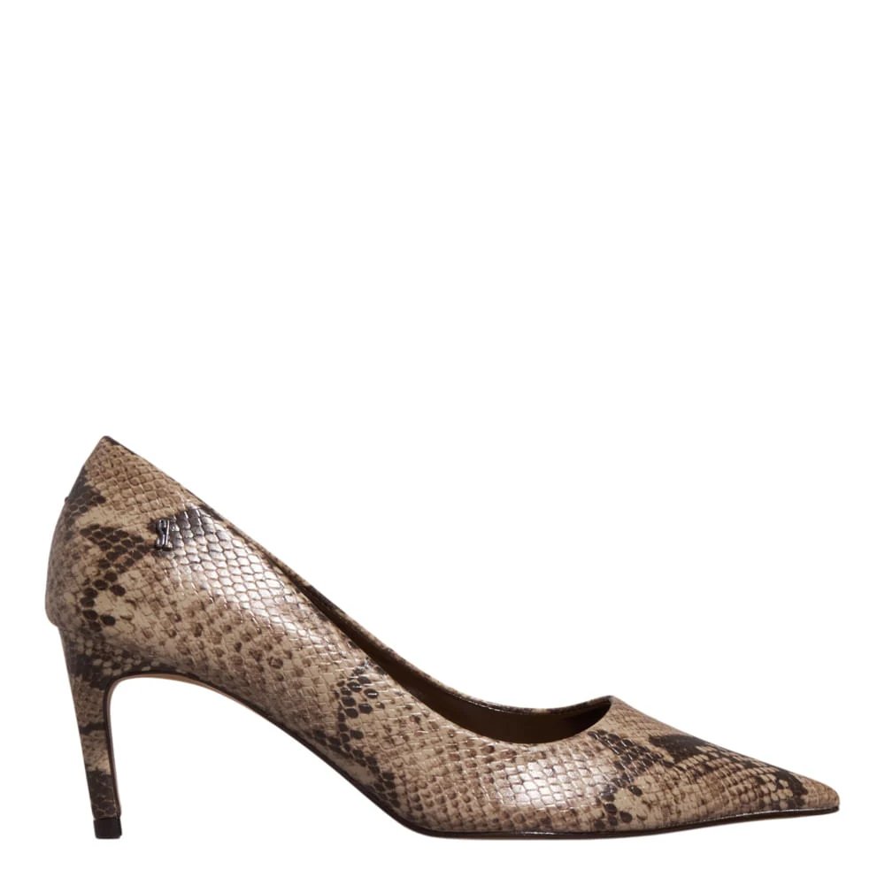 Scarpin Couro Salto Fino Animal Print Cobra - vista 1 de 3