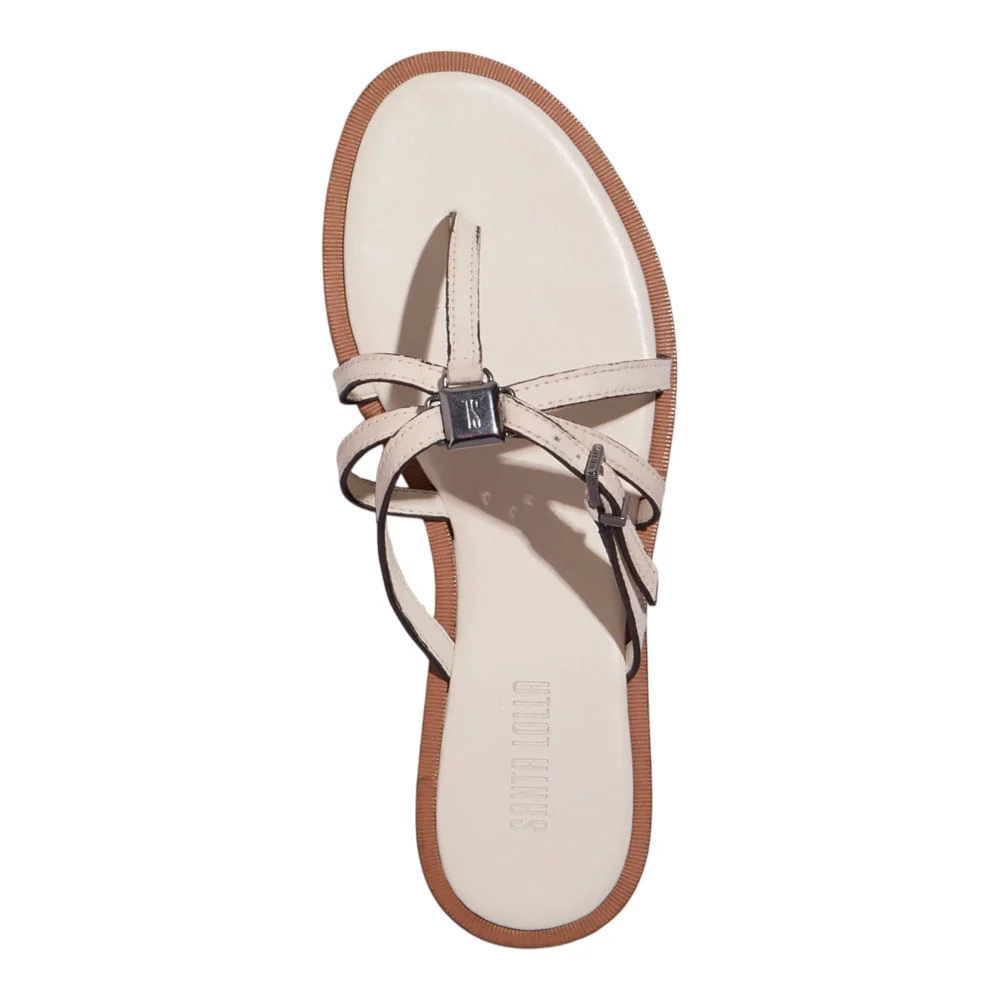 Rasteira Couro Nobre Soft Off White - vista 3 de 4