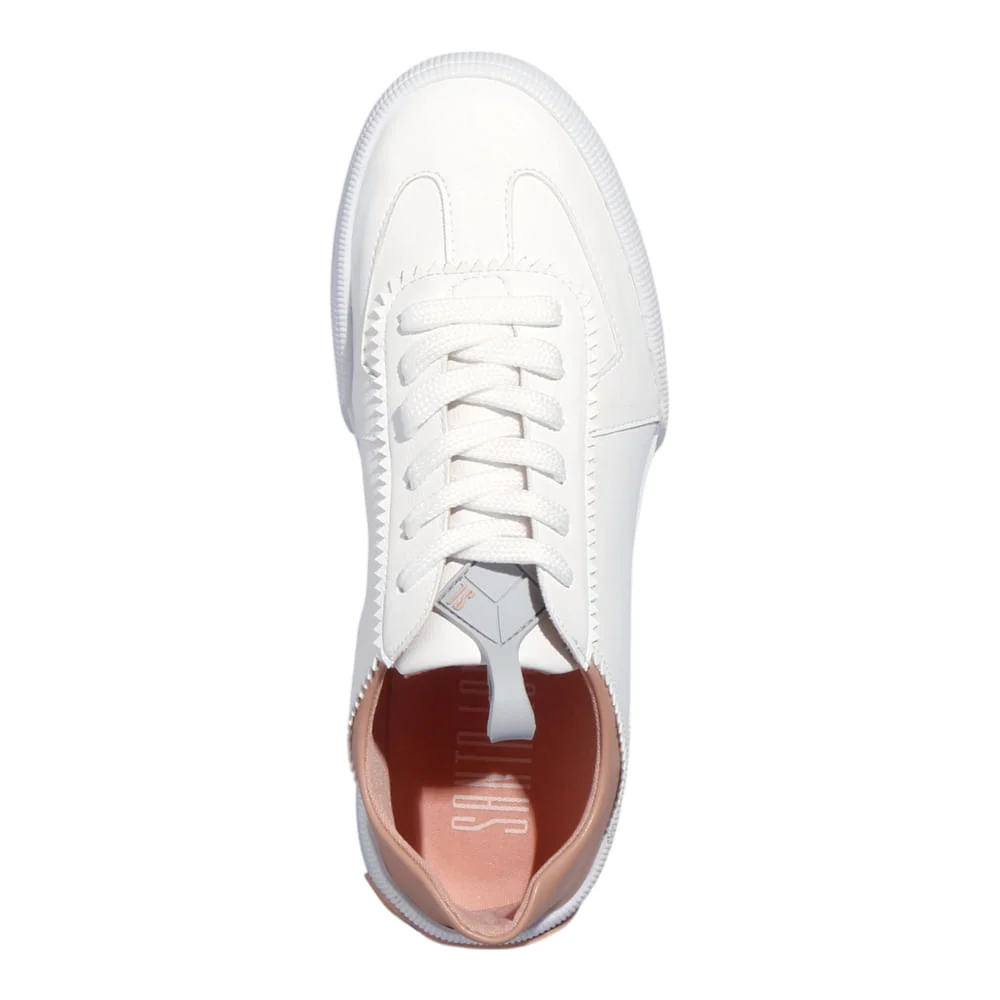 Tênis Floater Lux Branco E Rosa - vista 4 de 5