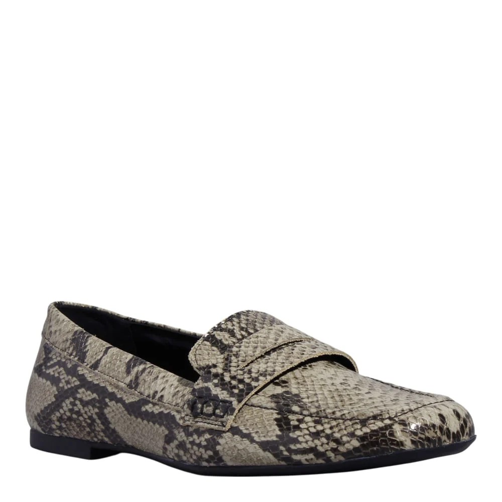Mocassim Couro Animal Print Cobra - vista 2 de 4