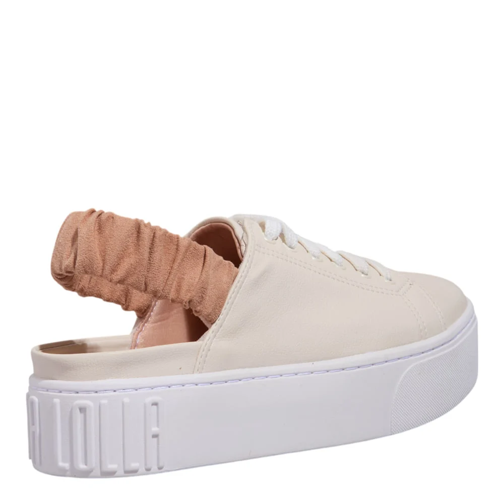 Tênis Plataforma Floater Off White Elástico - vista 3 de 5