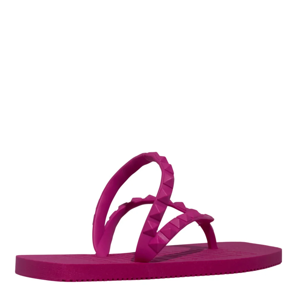 Chinelo Borracha Bico Quadrado Rosa Pink - vista 3 de 4