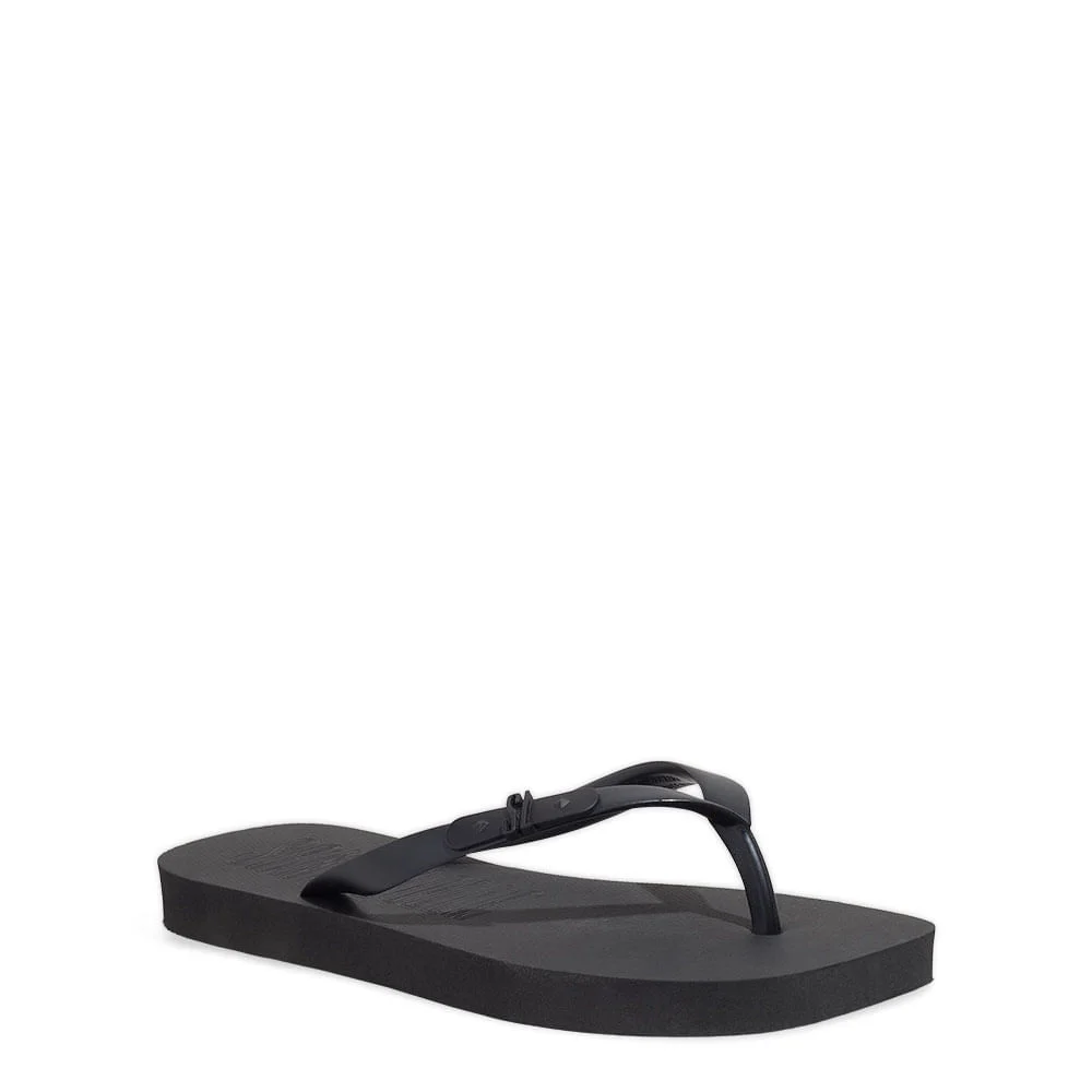Chinelo Borracha Bico Quadrado Preto - vista 2 de 5
