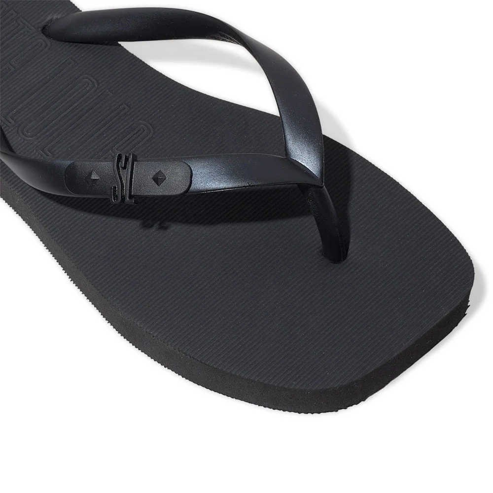 Chinelo Borracha Bico Quadrado Preto - vista 5 de 5